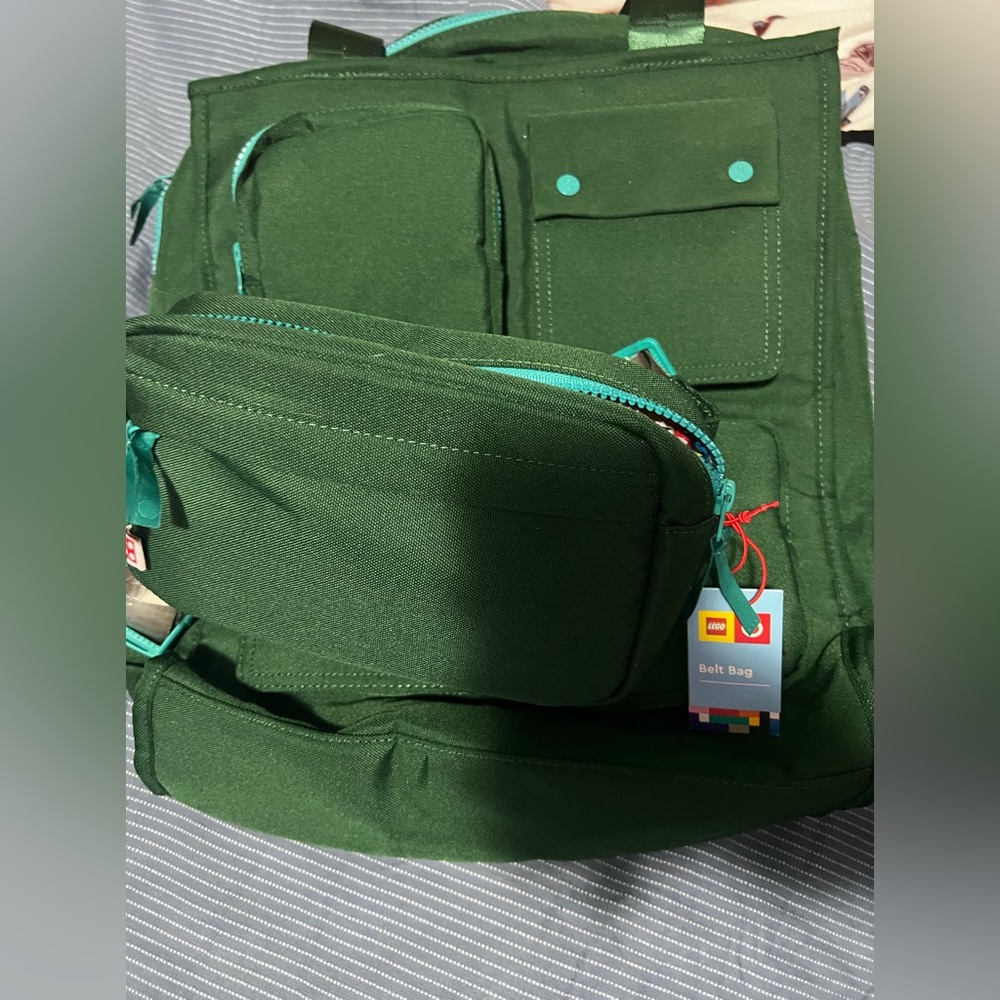 Lego bundle bag and fanny pack blanket sold for an additional $15